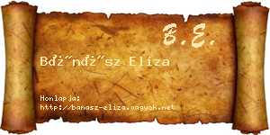 Bánász Eliza névjegykártya